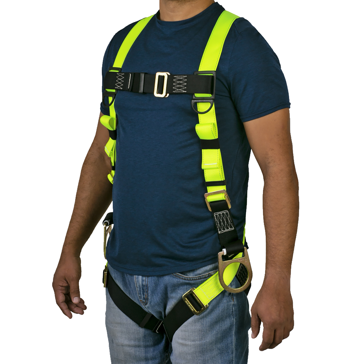 Hi Vis 3D Body Harness for Work at Height Fall Restraint | ANSI – JORESTECH