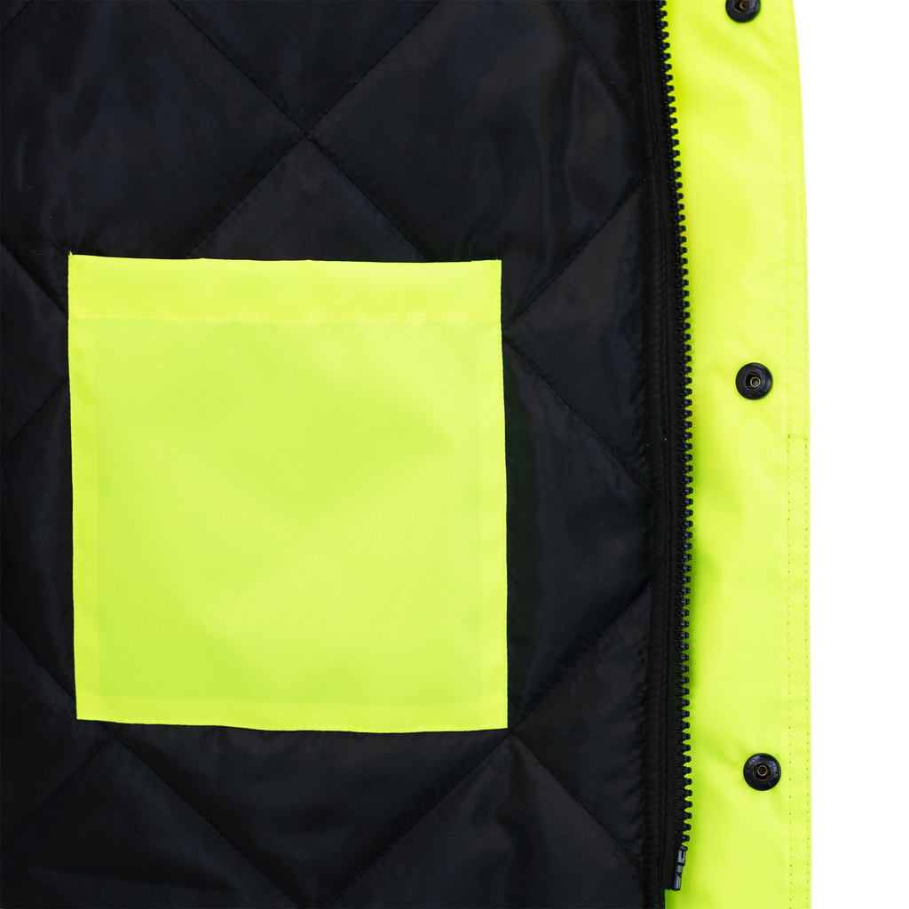 JORESTECH yellow insulated hi vis parka safety jacket with pockets