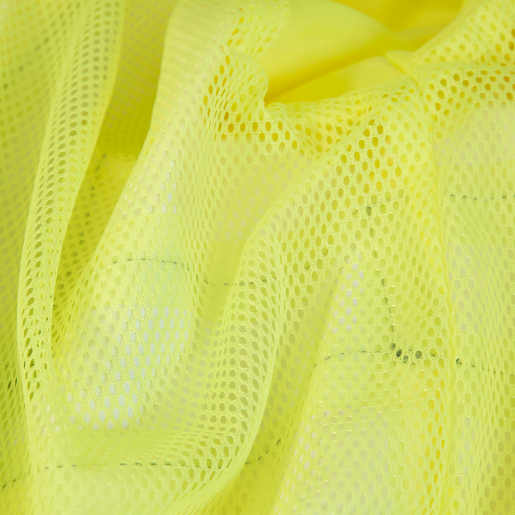 Hi vis rain jacket with mesh and taped seams