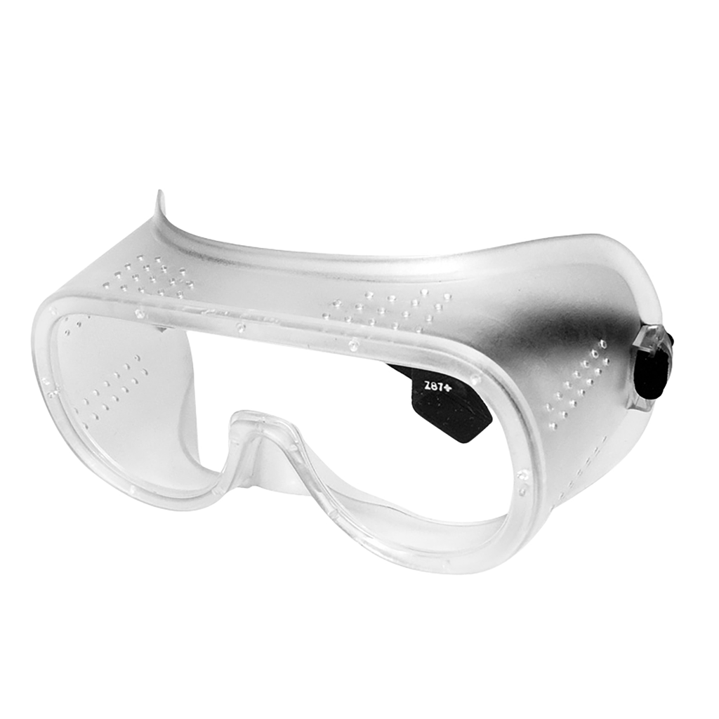 Image shows a diagonal view of a JORESTECH safety goggle for high impact protection