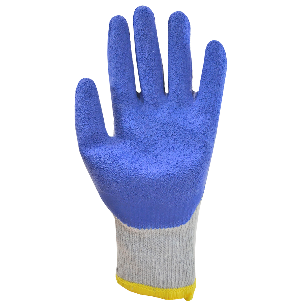 One safety work JORESTECH glove with blue crinkle latex dipped palm